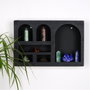 Hanah Home Estantería de Pared de Madera Maciza Negro Cry003-S